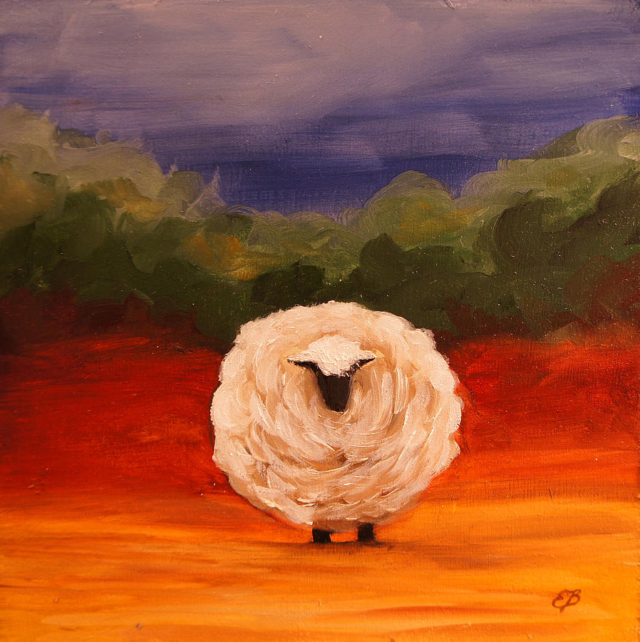 Sheep Painting by Elizabeth Barrett