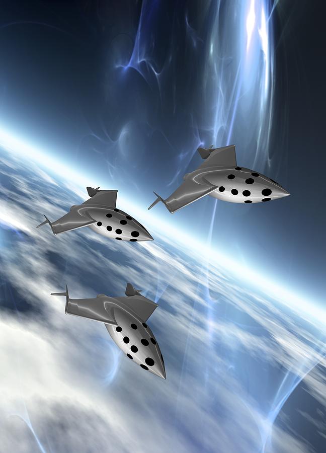 Space Tourism, Artwork #4 Digital Art by Victor Habbick Visions