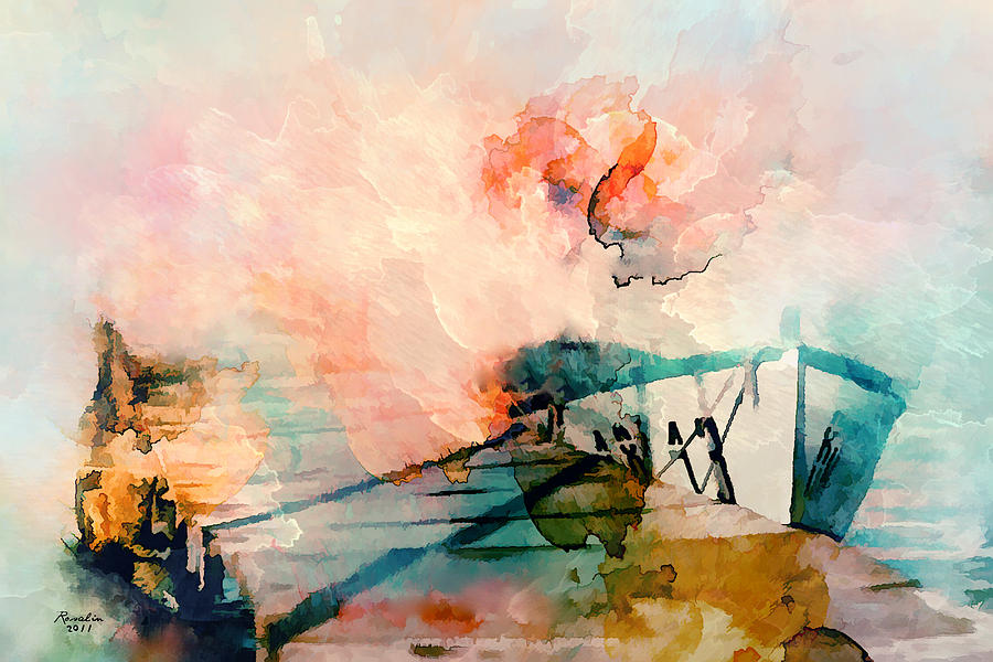 Sea Painting - Sunset Mood by Rosalina Atanasova Sea Painting - Sunset Mood by Rosalina Atanasova