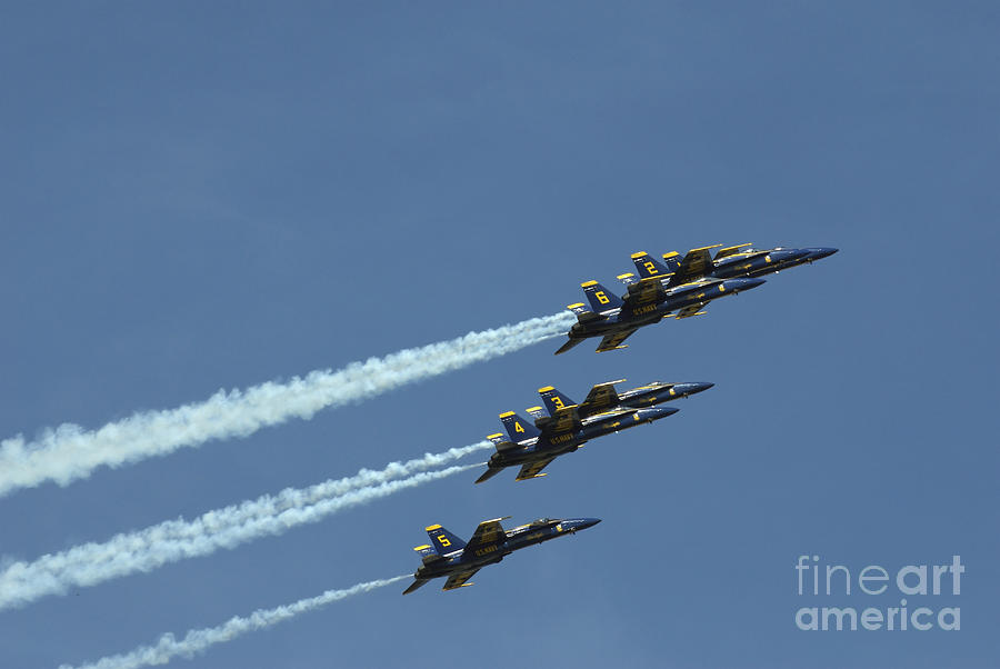 The Blue Angels Perform Aerial #4 Photograph by Stocktrek Images