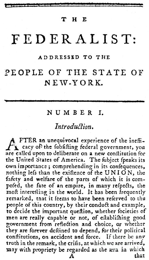 The Federalist, 1788 #4 Photograph by Granger