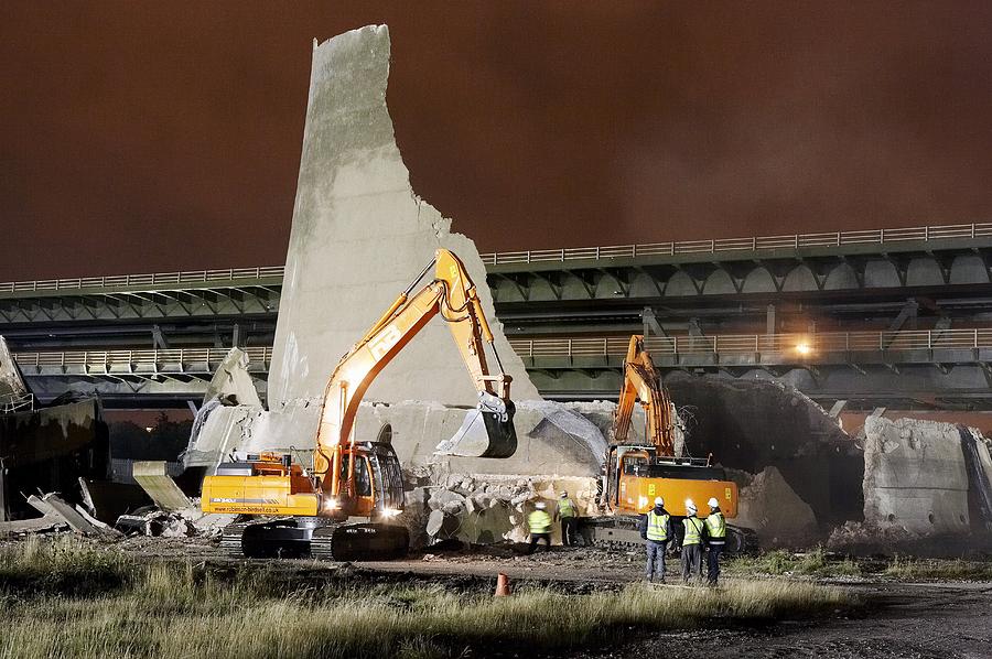 Tinsley Cooling Towers Demolition Photograph by Mark Sykes