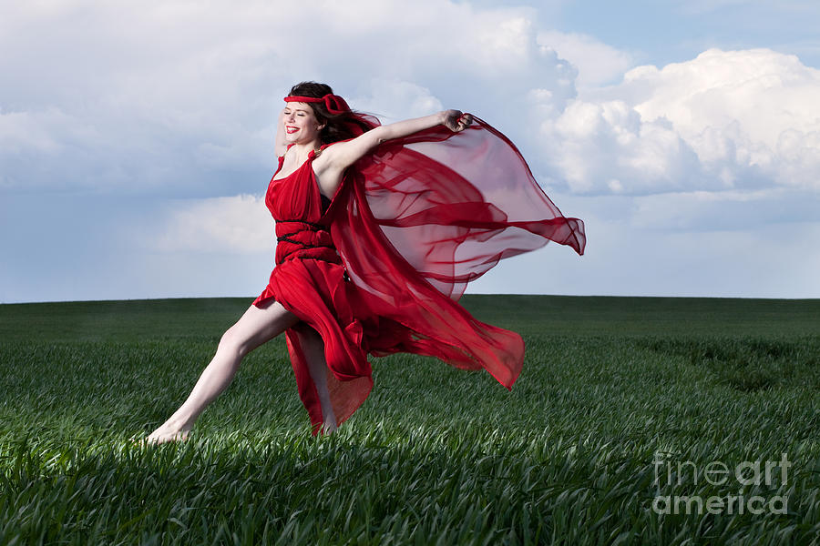 Woman in Red Series #4 Photograph by Cindy Singleton