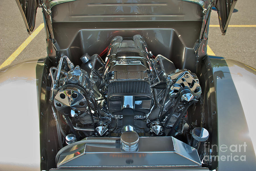 40 Ford Coupe Engine 2 Photograph by Mark Dodd