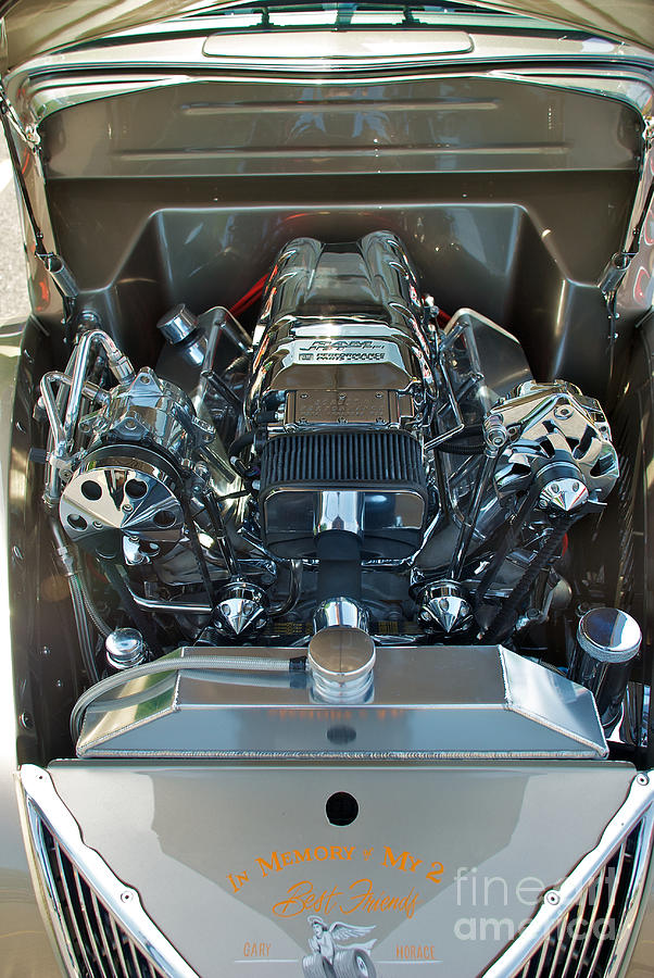 40 Ford Coupe Engine 3 Photograph by Mark Dodd