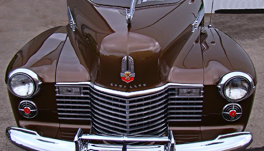41 Cadillac Grill and Hood Ornament Photograph by Nick Kloepping