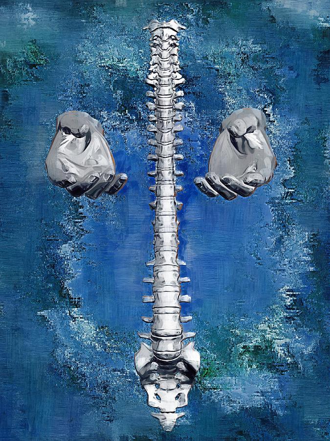 Skeleton Digital Art - Healing Hands #41 by Joseph Ventura