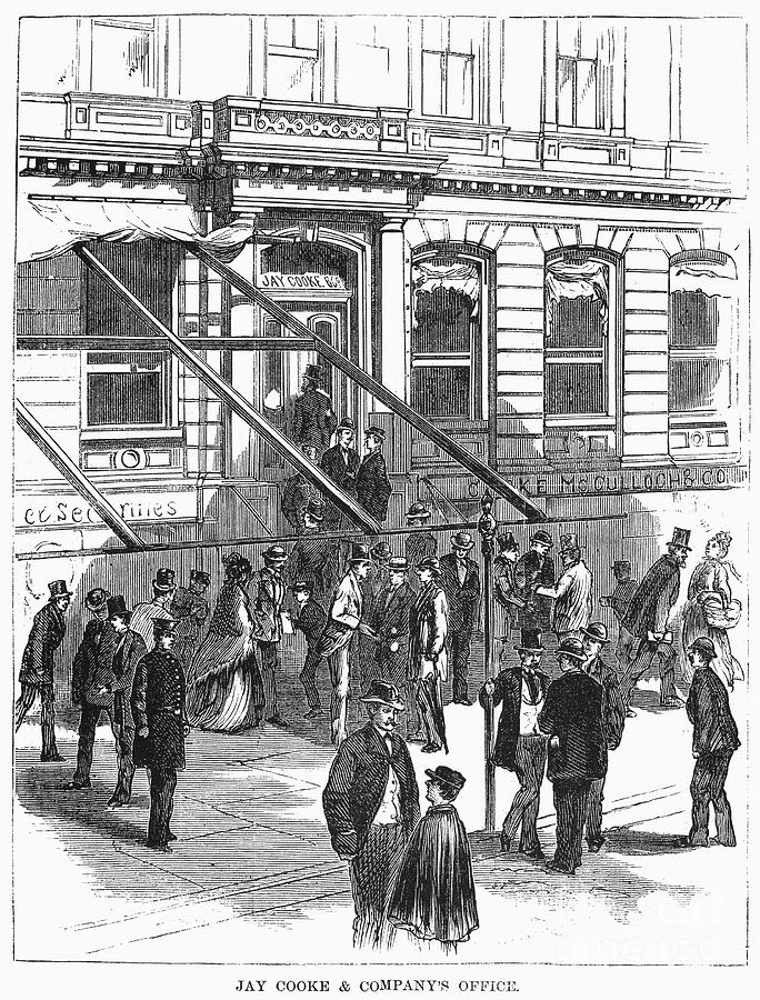 1873 Photograph - Bank Panic, 1873 #5 by Granger