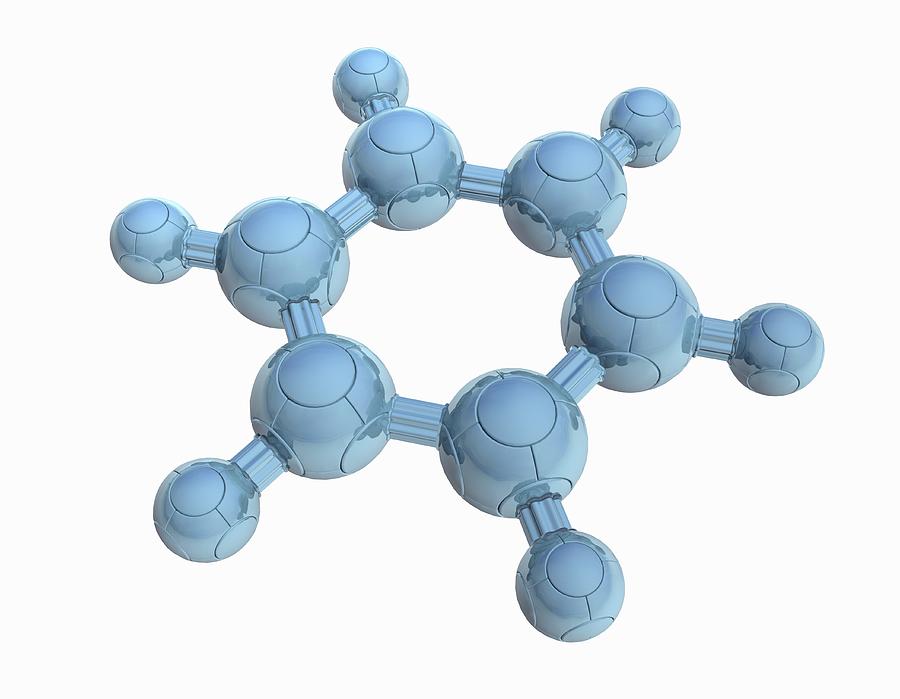 Benzene, Molecular Model #5 Digital Art by Laguna Design