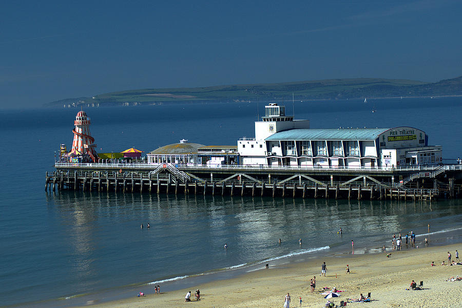 Bournemouth Pier And Beach Photograph