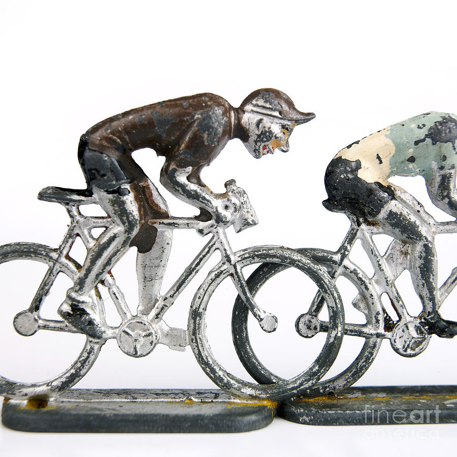 Toy Photograph - Cyclists #5 by Bernard Jaubert