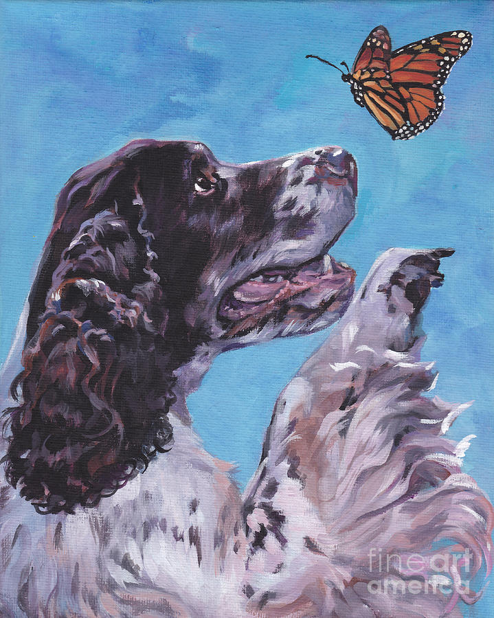 Butterfly Painting - English Springer Spaniel #5 by Lee Ann Shepard