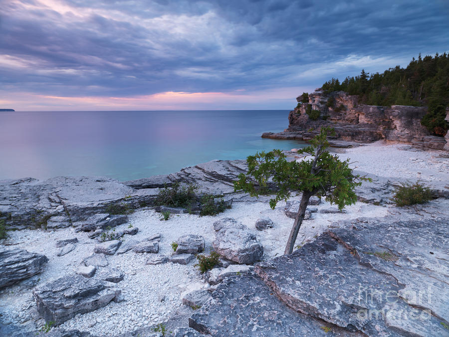 Georgian Bay Cliffs at Sunset #5 Photograph by Maxim Images Exquisite Prints