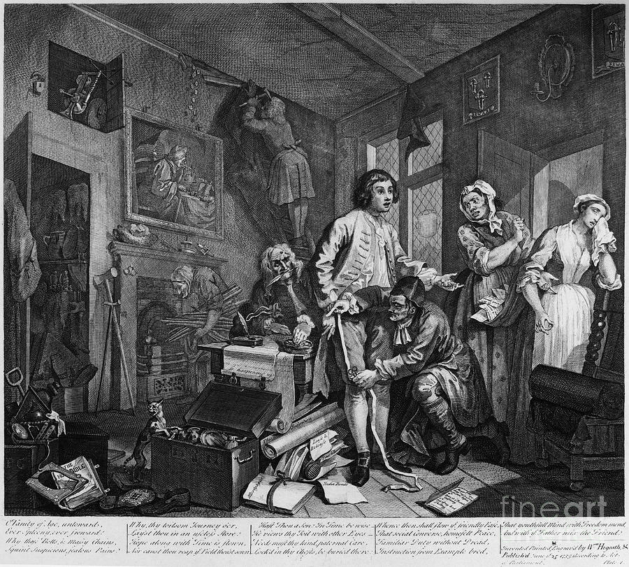 1735 Photograph - Hogarth: Rakes Progress #5 by Granger