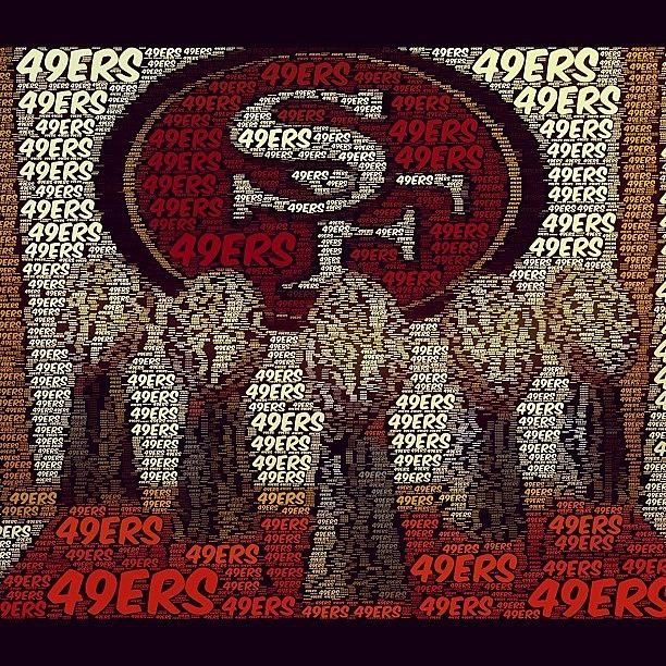 Typography Photograph - 5 Lombardi Trophies #49ers #niners by Super Mario