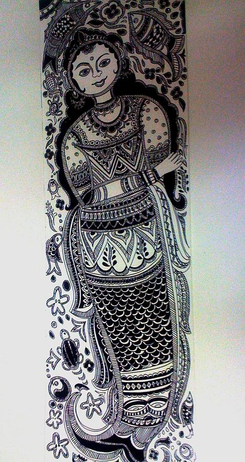 Madhubani Motif Art: Peacock,Romance - Madhubani Folk Art. - Drawings &  Illustration, Fantasy & Mythology, Mythology, Other Mythology - ArtPal