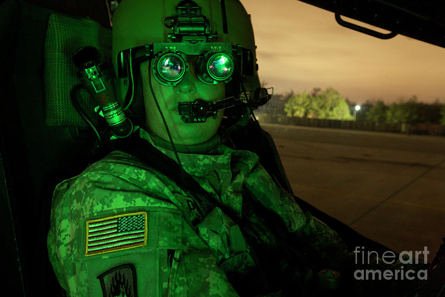 Pilot Equipped With Night Vision Photograph