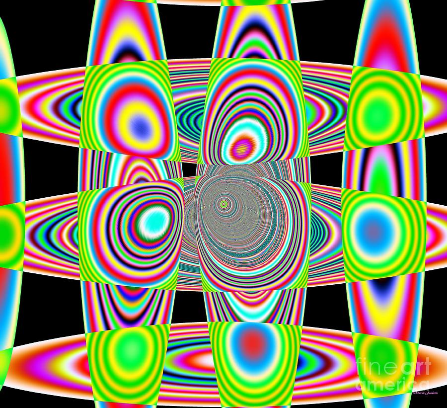 Solar System Digital Art - Planetary Rings Maze by Deborah Juodaitis Solar System Digital Art - Planetary Rings Maze by Deborah Juodaitis