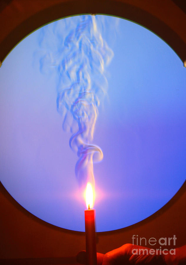 Schlieren Image Of A Candle #5 Photograph by Ted Kinsman