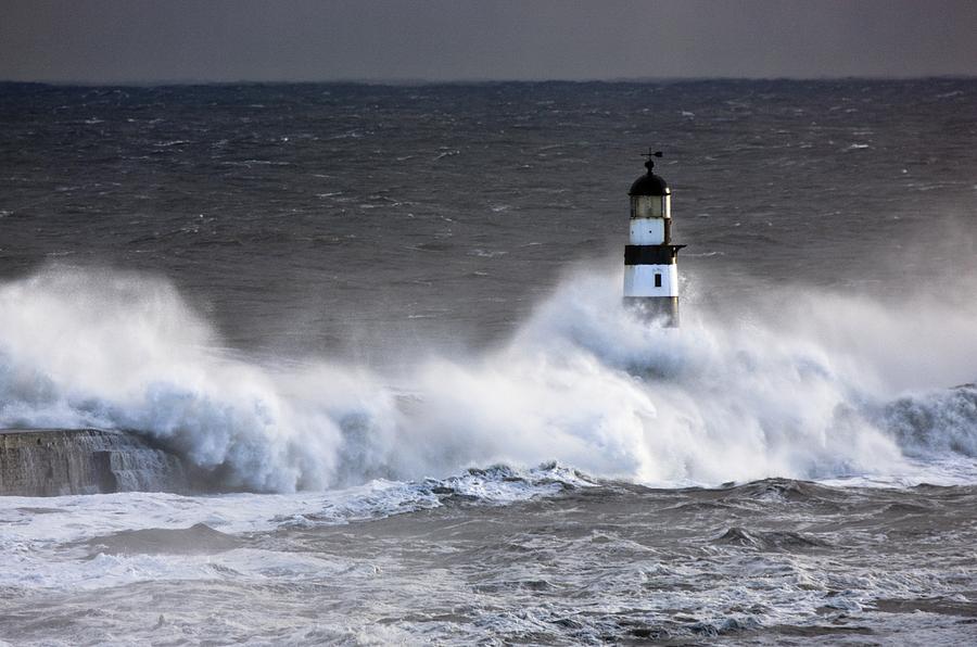 Seaham, Teesside, England Waves #5 Photograph by John Short - Fine Art ...