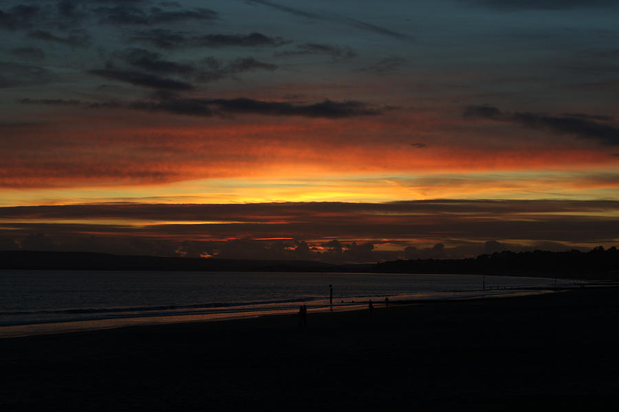 Sunset over Poole Bay #5 Photograph by Chris Day