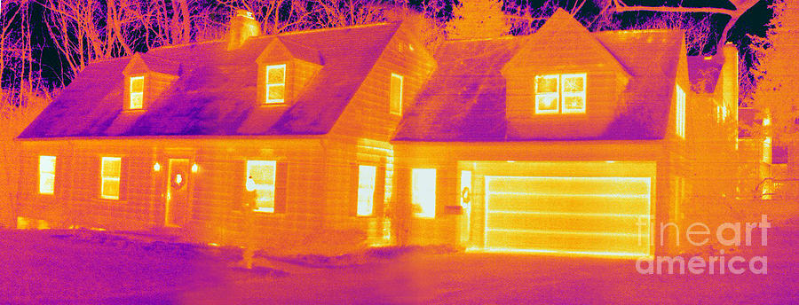 Thermogram Of A House #5 Photograph by Ted Kinsman