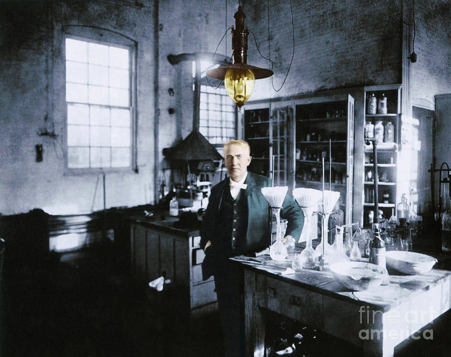 History Photograph - Thomas Edison, American Inventor #5 by Science Source