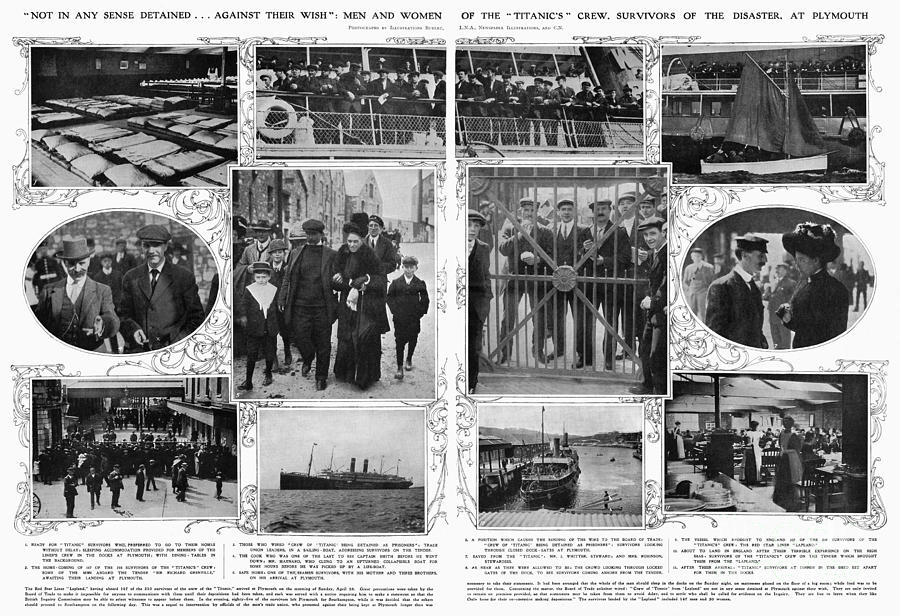 Transportation Photograph - Titanic: Survivors, 1912 #5 by Granger