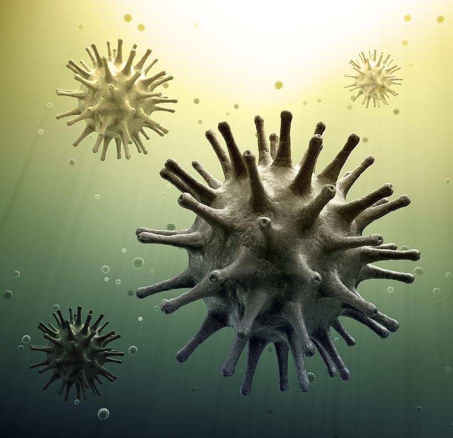 Virus Particles, Artwork #5 Digital Art by Andrzej Wojcicki