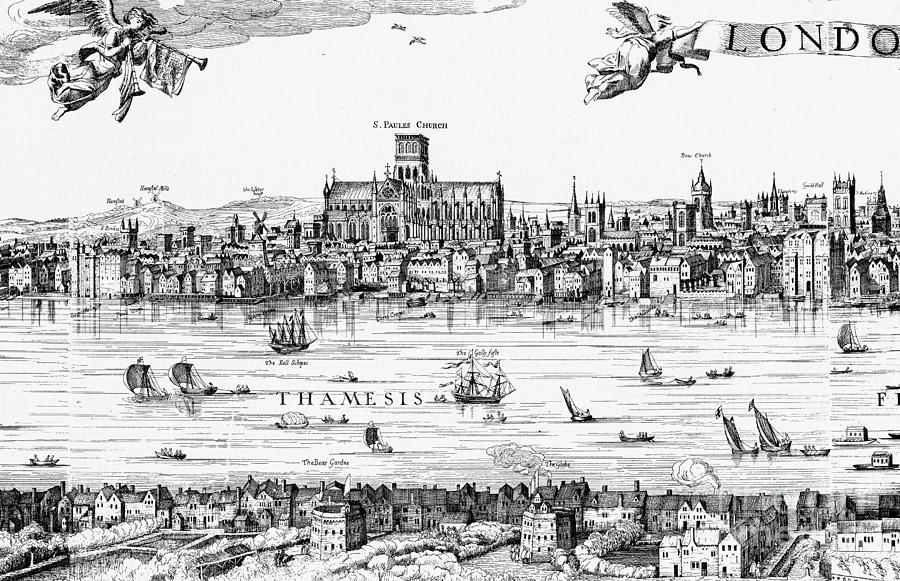 Transportation Photograph - Visscher: London, 1616 #5 by Granger