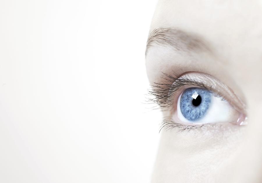 White Background Photograph - Womans Eye #5 by 