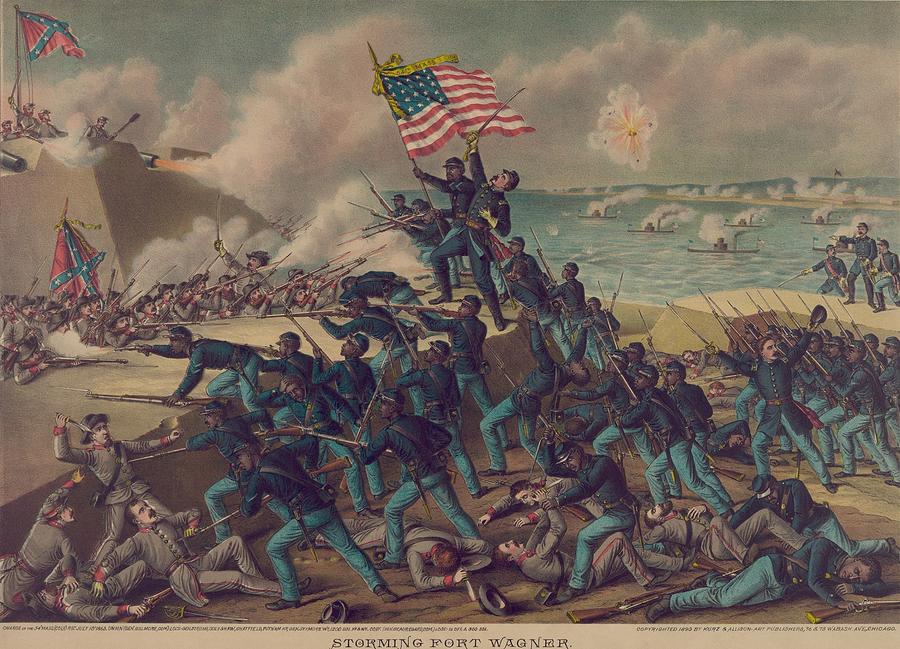 54th Massachusetts Volunteer Infantry Photograph by Everett