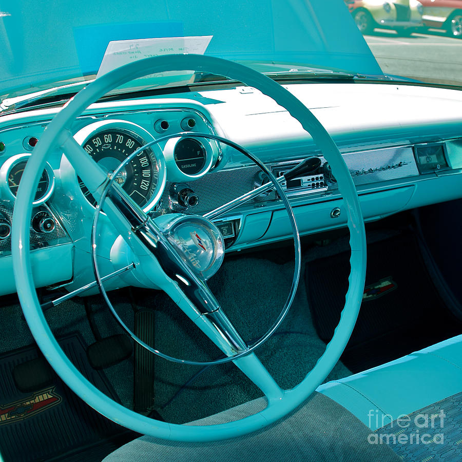 57 Chevy Bel Air Interior Photograph by Mark Dodd