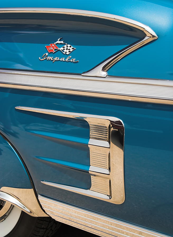 58 Impala Detail Photograph by Chuck De La Rosa