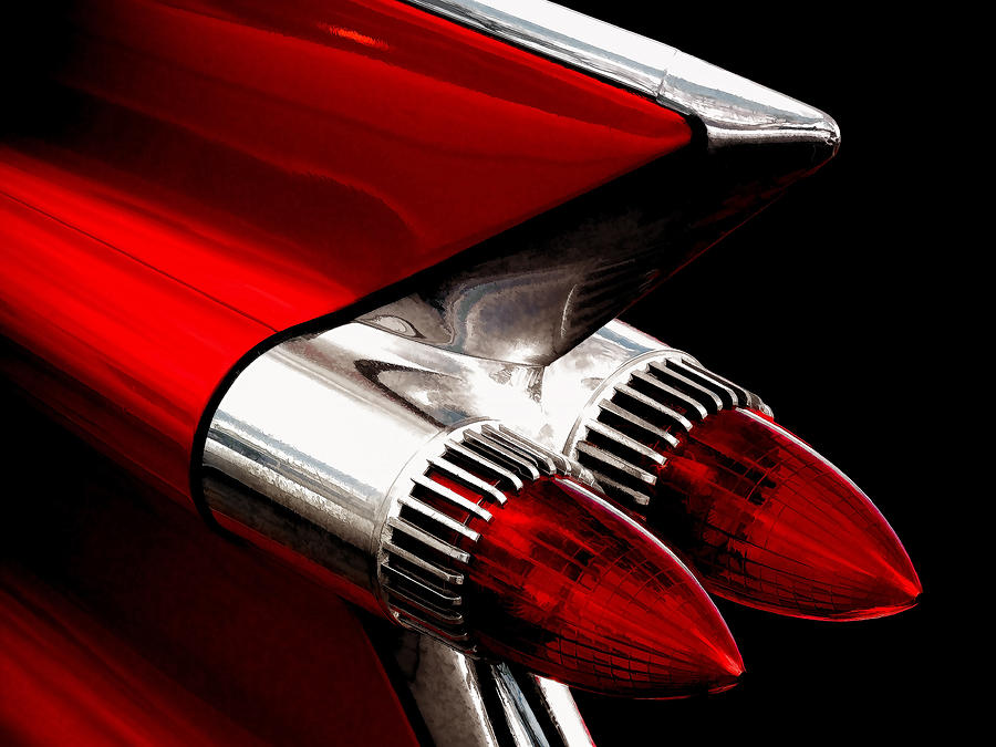 59 Caddy Tailfin Digital Art By Douglas Pittman