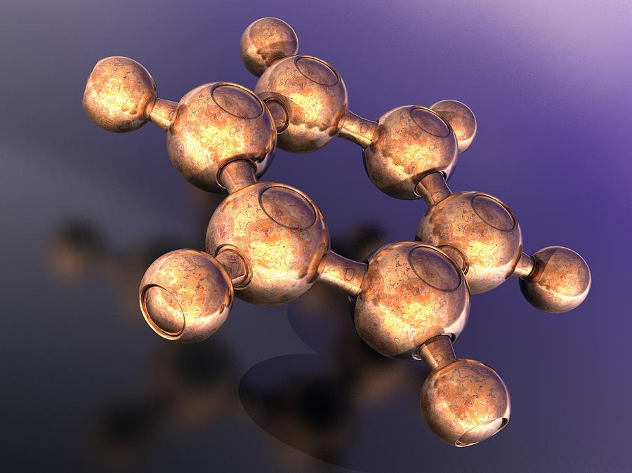 Benzene, Molecular Model #6 Digital Art by Laguna Design