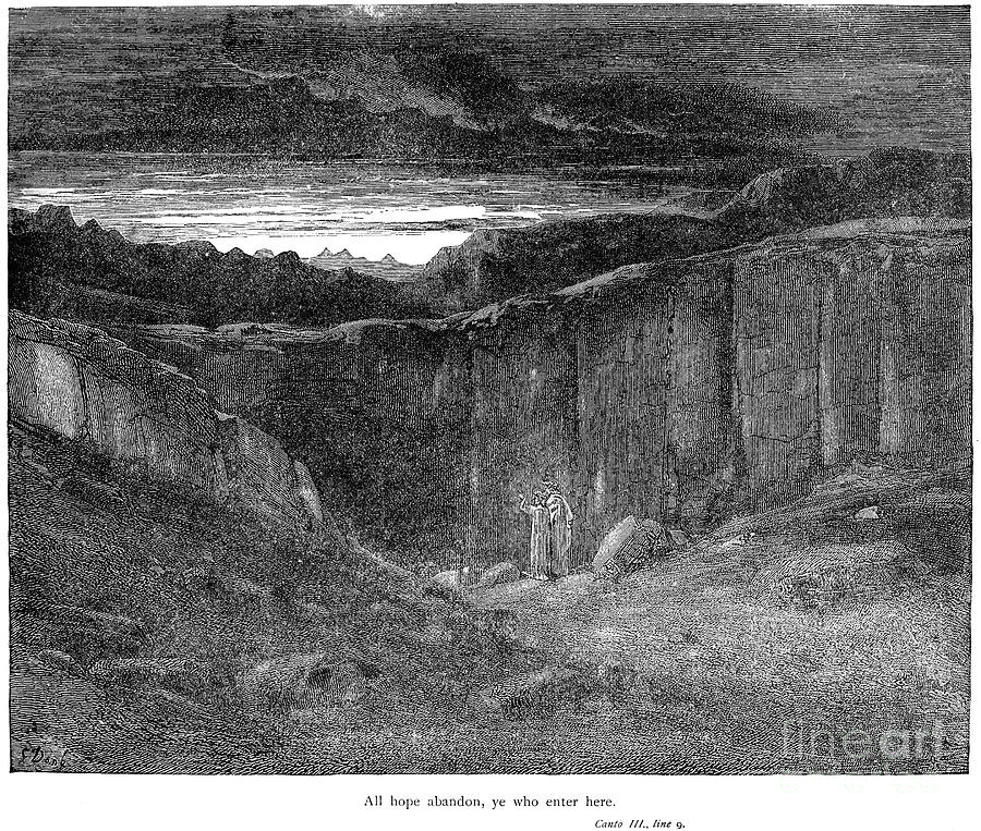 Dantes Inferno #1 Drawing by Gustave Dore