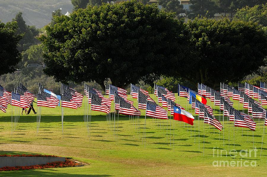 Flag Photograph - Flags #6 by Marc Bittan