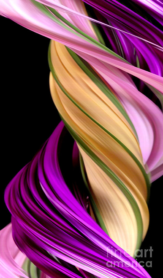 Pattern Photograph - Flowers, Digital Streak Image #8 by Ted Kinsman