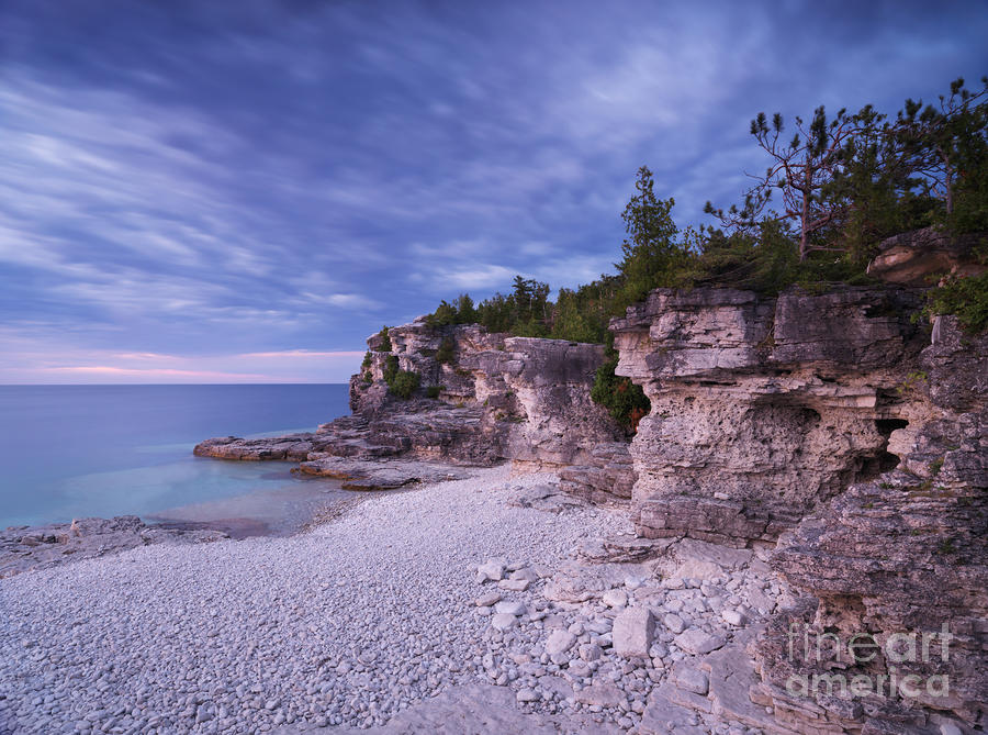 Georgian Bay Cliffs at Sunset #6 Photograph by Maxim Images Exquisite Prints