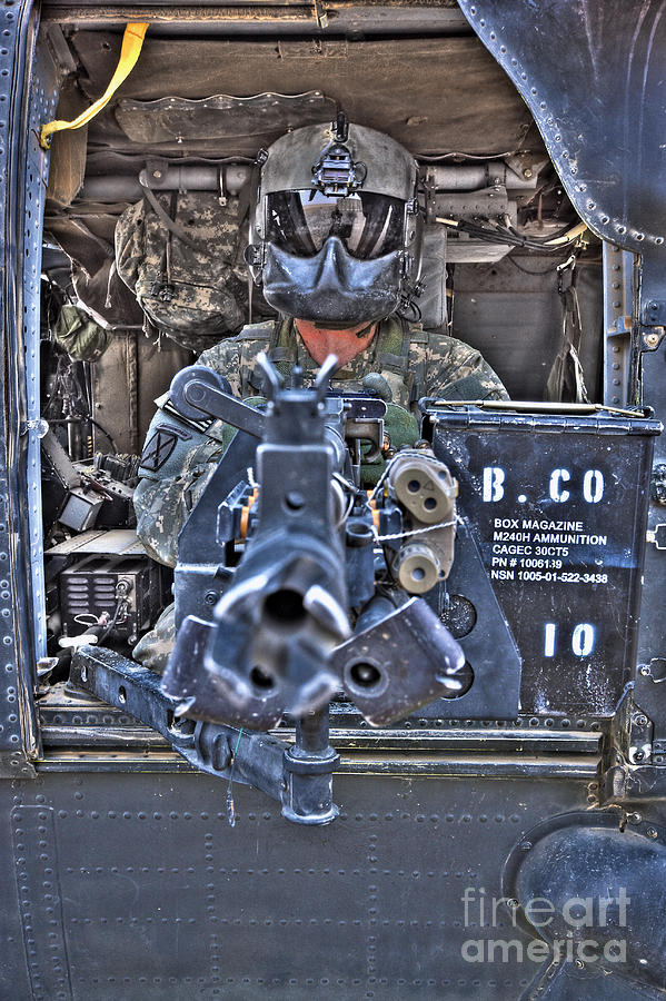 Hdr Image Of A Uh-60 Black Hawk Door #6 Photograph by Terry Moore
