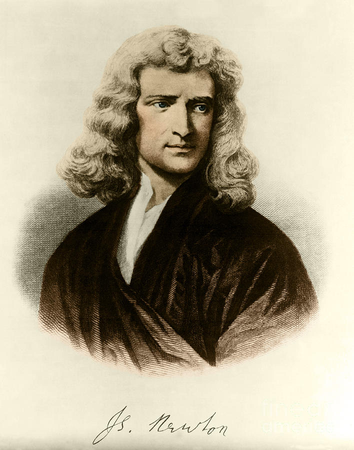 Isaac Newton, English physicist - Stock Image - H414/0121