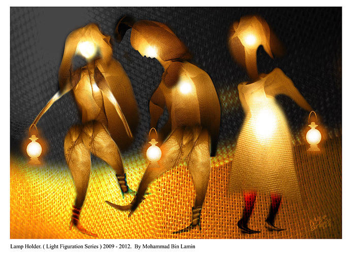 Abstract Mixed Media - Light Figuration Series #6 by MBL Binlamin