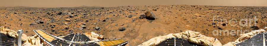 Planet Photograph - Panoramic View Of Mars #6 by Stocktrek Images