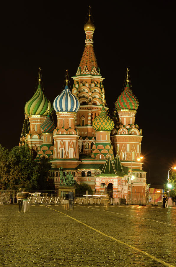 Red Square in Moscow at night #6 Photograph by Michael Goyberg