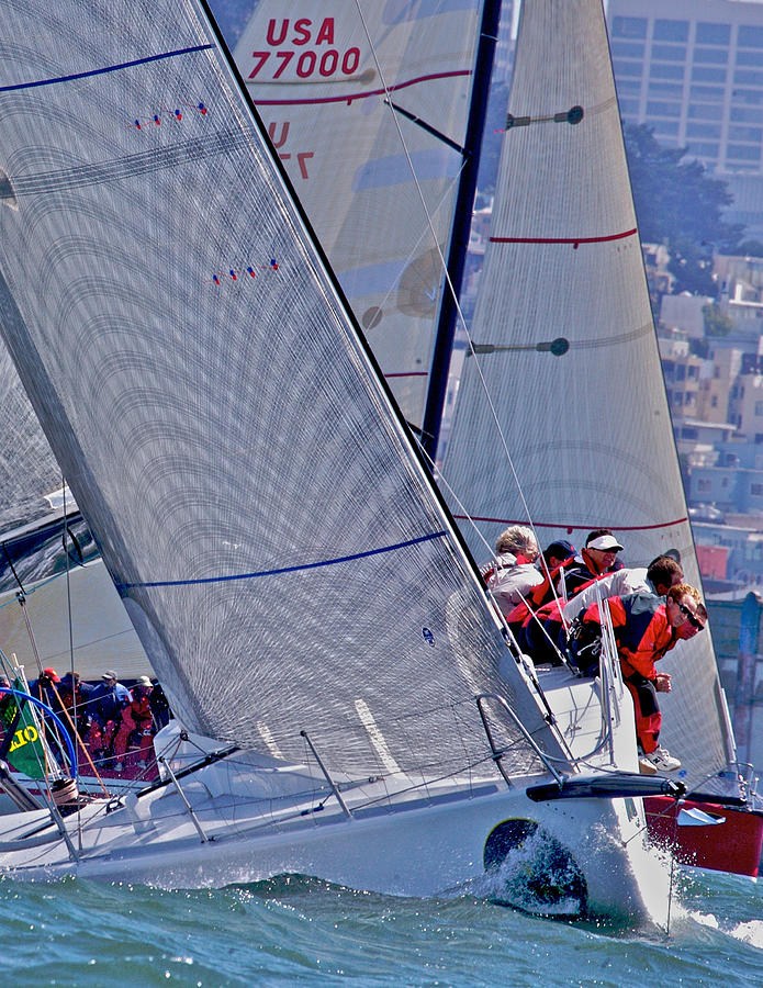 San Francisco Sailboat Racing Photograph by Steven Lapkin
