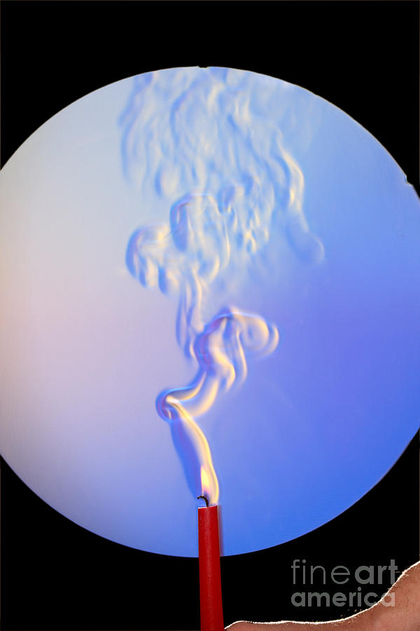 Schlieren Image Of A Candle #6 Photograph by Ted Kinsman