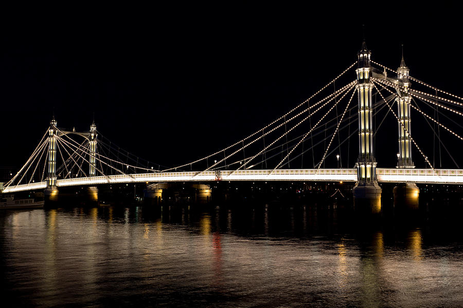 London Photograph - The Albert Bridge London #6 by David Pyatt
