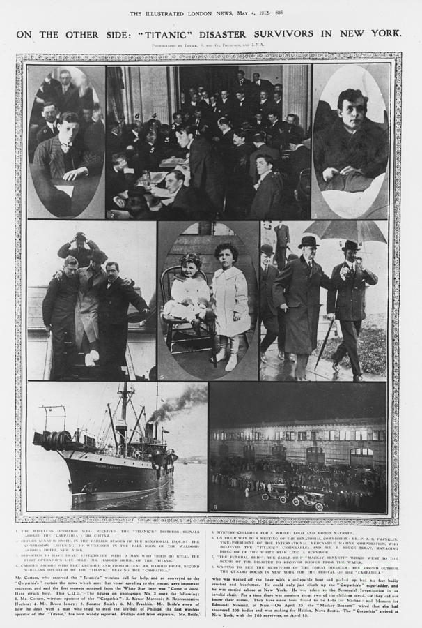 Titanic: Survivors, 1912 #6 Photograph by Granger