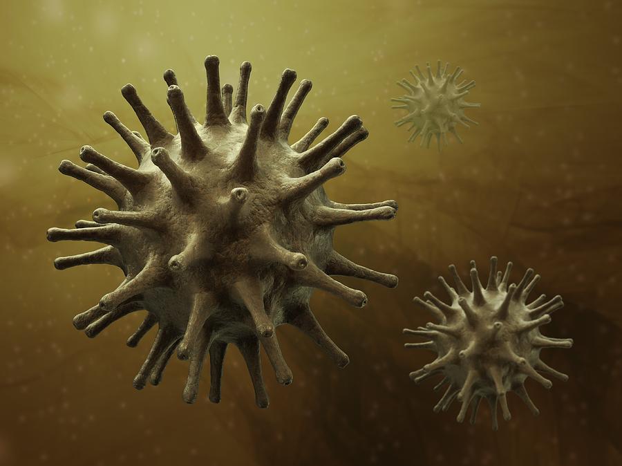 Virus Particles, Artwork Digital Art by Andrzej Wojcicki